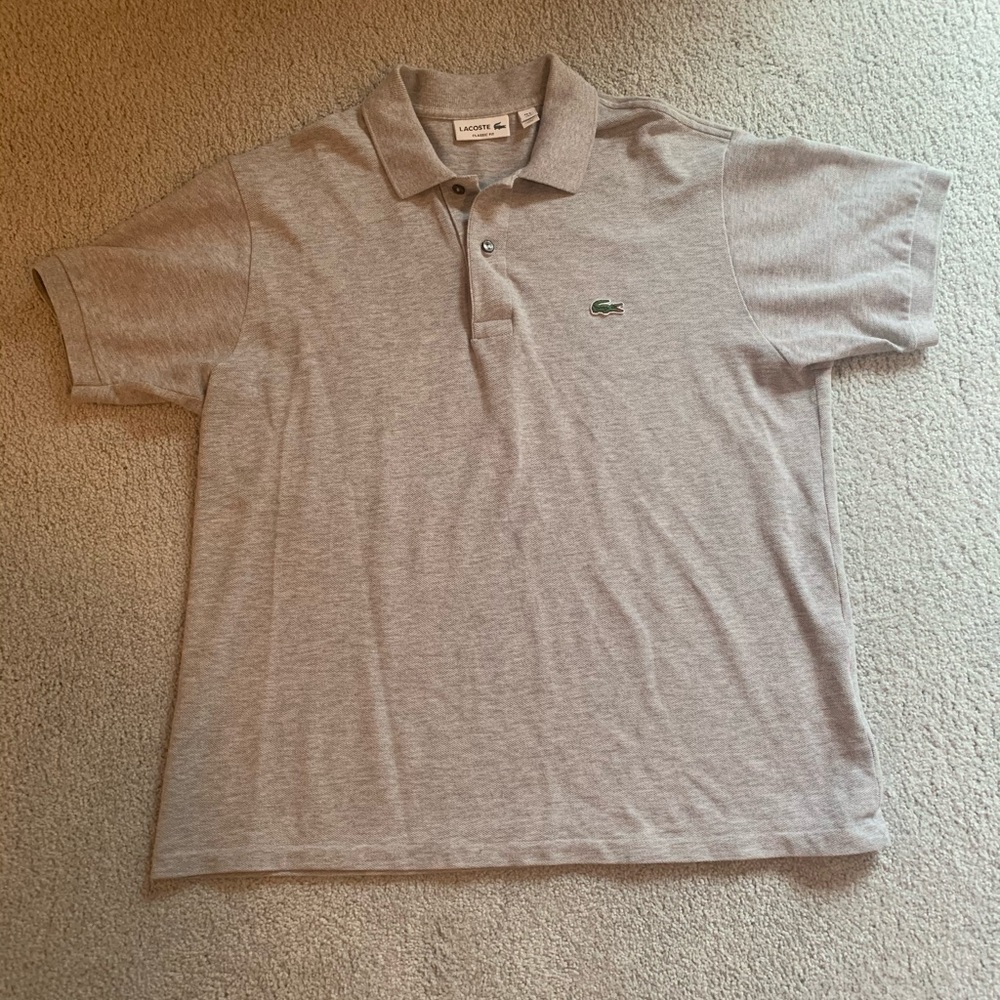 Grey Lacoste Polo